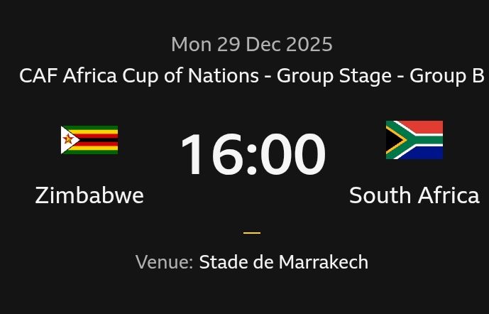 AFCON Group B Showdown: Zimbabwe vs South Africa — Rivals Collide With Everything on the Line