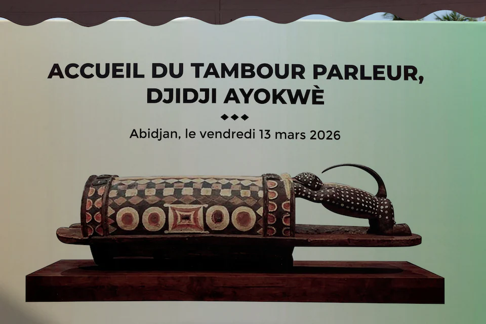 Ivory Coast Receives Historic “Talking Drum” Repatriated From France